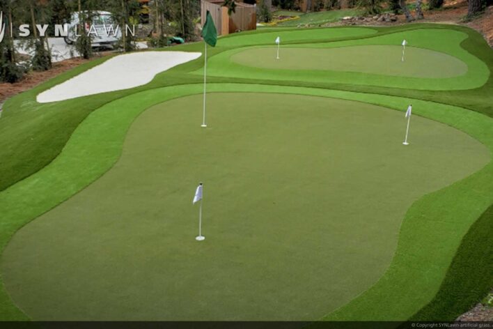 image of SYNLawn Honolulu HI golf artificial grass for putting greens with slopes