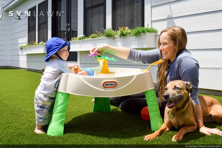 image of SYNLawn Honolulu HI pets artificial grass safe for family dogs and kids